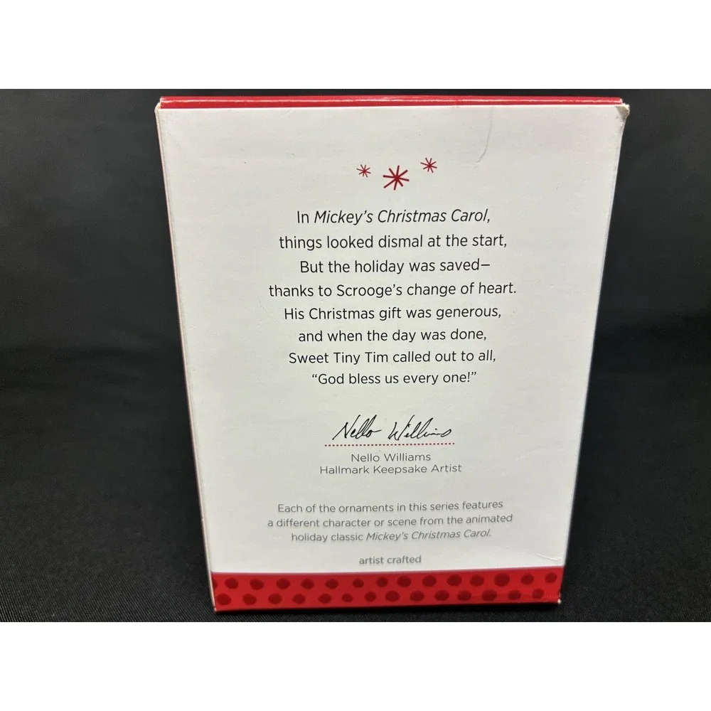 Hallmark Keepsake Bob Cratchit Tiny Tim Mickey's Christmas Carol Ornament 2013
